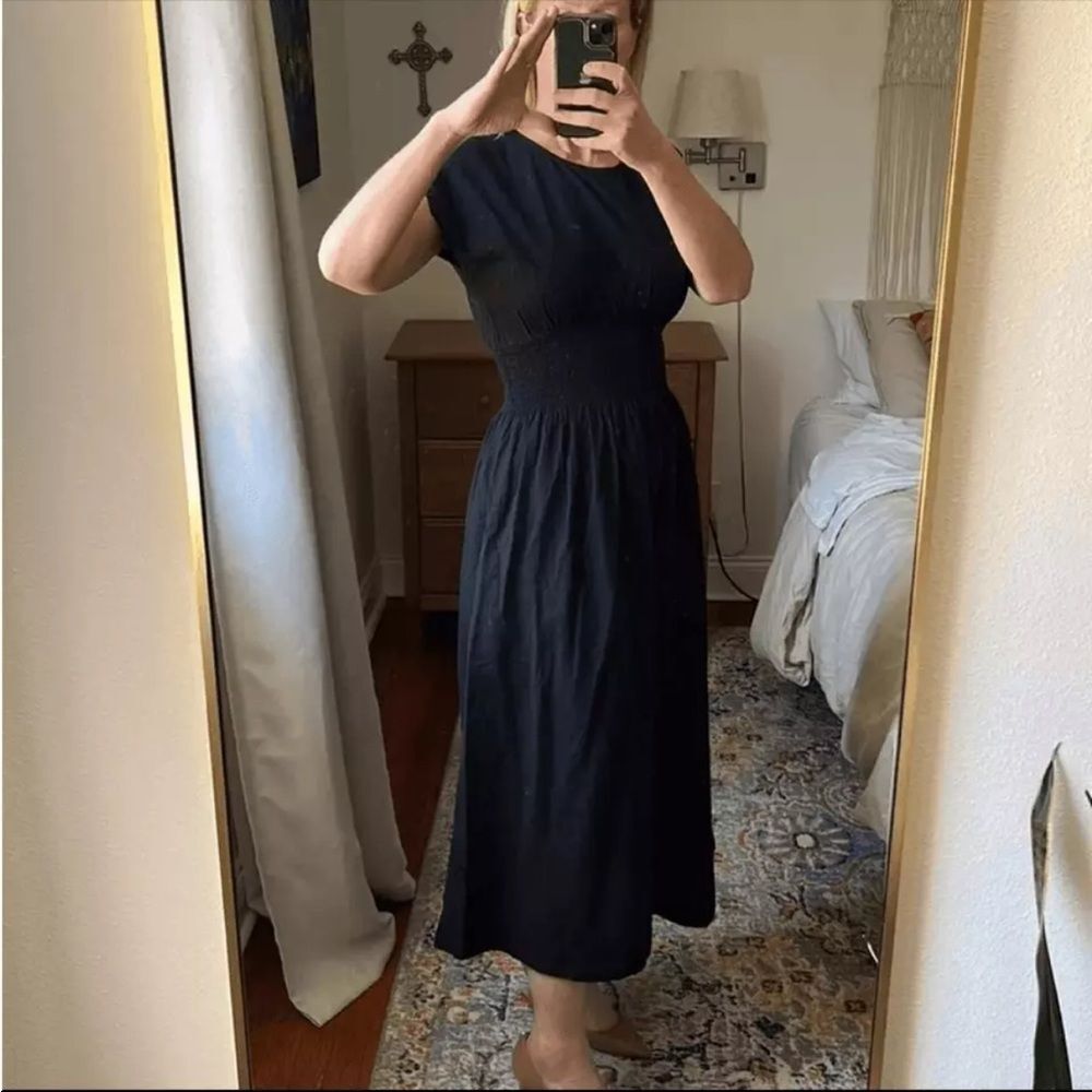 Madewell Black Midi Dress - Picture 3 of 8